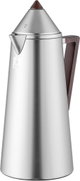 Al Saif Gallery Dana Thermos Set, 2 Pieces, 0.7/1 Liter, Glass Inner Material, Wooden Handle, Press Lid - Silver product image 5
