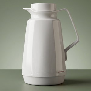 Rotpont thermos, 1 liter, glass inner container, plastic outer shell - white product image