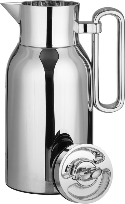 Al Saif Gallery Al Durra Thermos Set, 1/1 Liter, 2 Pieces, Glass Inner Container, Push Button - Silver product image 5