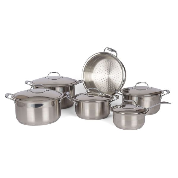 Rocky Steel Cookware Set, 11 Pieces - Silver product image