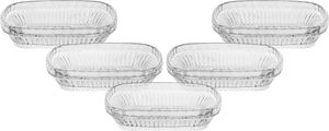 Al Saif Gallery Glass Serving Dish Set, 9.5x7.5x2.5 cm, 5 Pieces, Oval - Clear product image