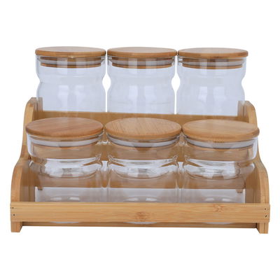Al Saif Gallery Glass Lid Spice Jar Set, 6 Pieces - Clear product image 2