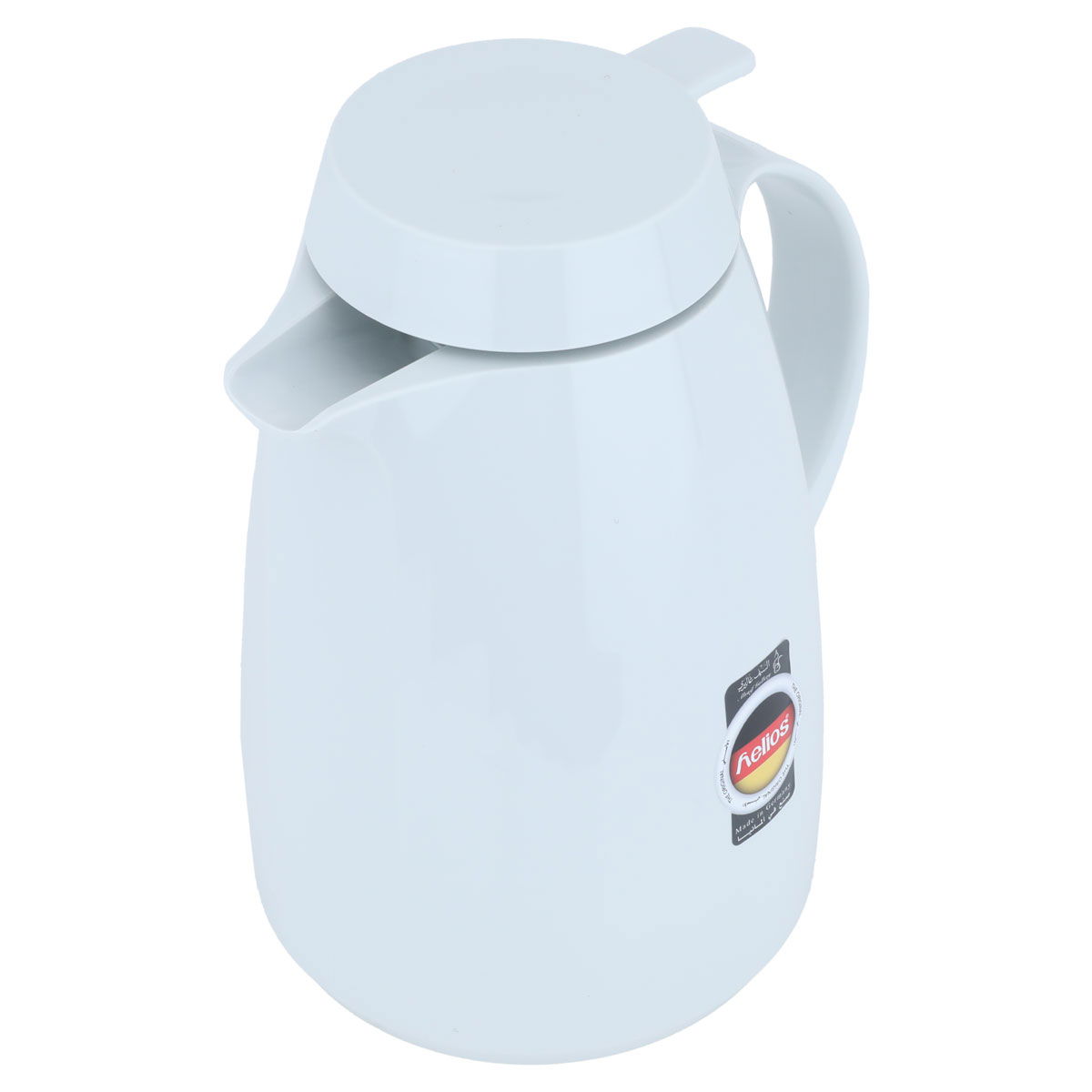 Helios thermos, 1 liter, thermal glass inner container, plastic outer shell - white product image 2
