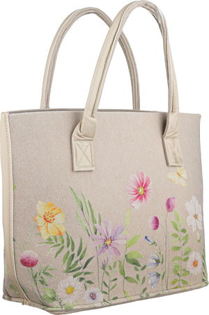 شنطة ترامس قماش السيف غاليري، 38x17x34 سم، نقش زهور - بيج product image 2