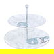 Al Saif Gallery porcelain cake stand, 2 levels, Arabic letters pattern - white product image 2