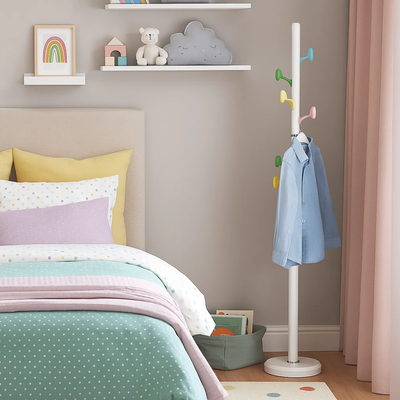 علاقة ملابس مودرن معدن، ارتفاع 185 سم، قاعدة رخام - ابيض product image 2