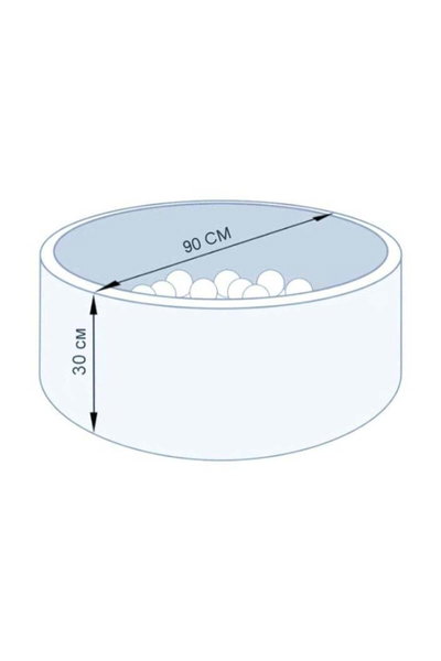 حوض كرات اسفنجية فان مومنت، 90×30 سم، 50 كرة - رمادي product image 2