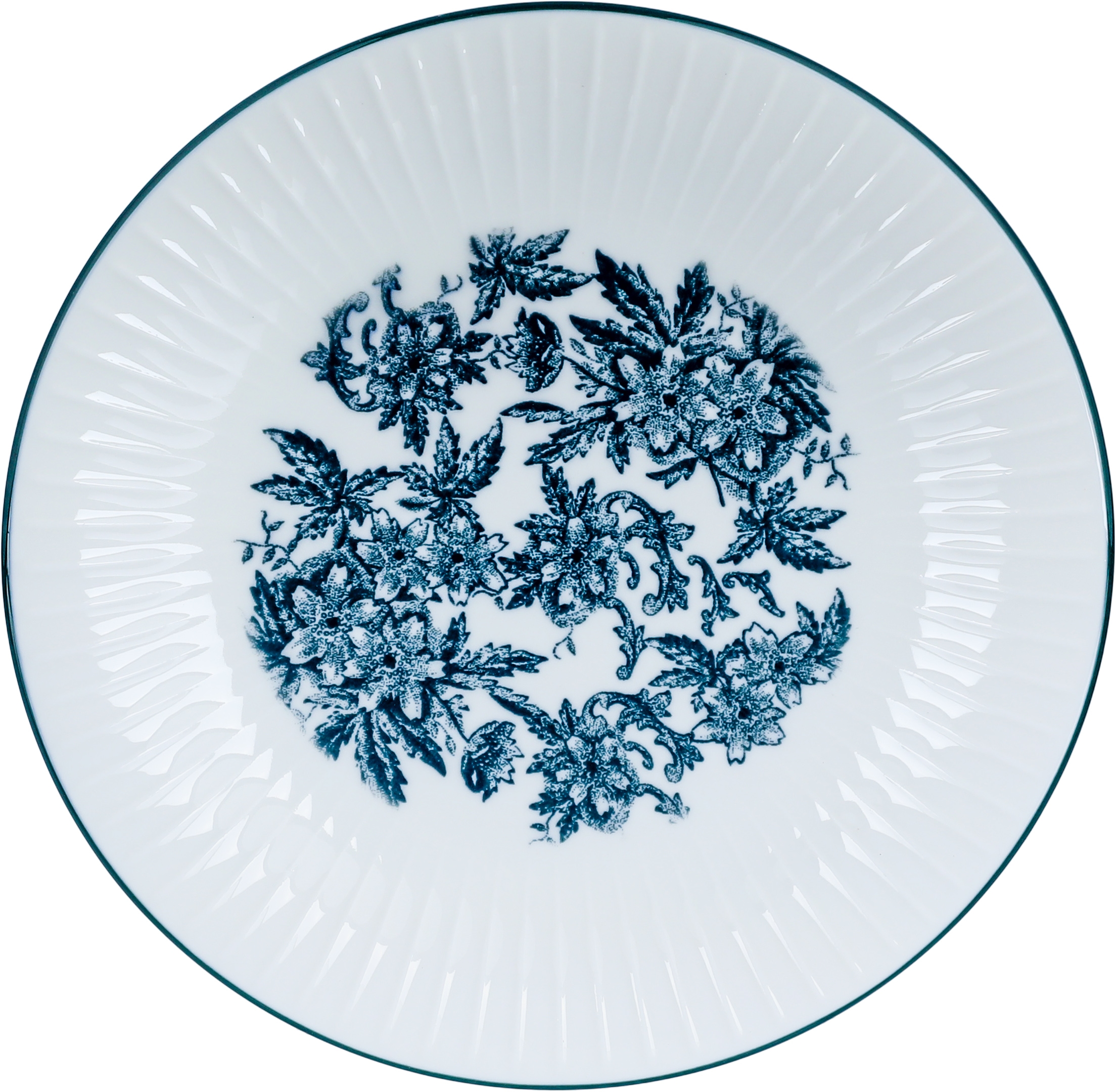 طقم سفرة بورسلان بنقش أزرق السيف غاليري، 24 قطعة - أبيض product image 4