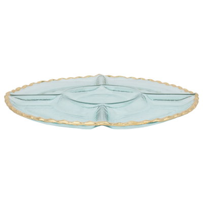 صحن زجاج السيف غاليري، 2×33 سم، مقسم،حواف ذهبية - شفاف product image 2