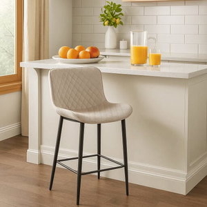 Modern Metal Bar Chair, 113×40×35 Cm, Fabric And Foam Base - Beige product image