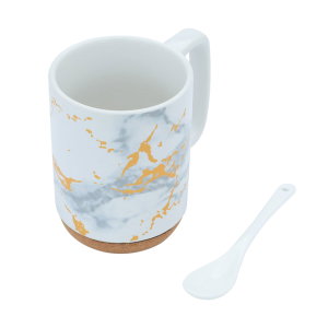 Al Saif Gallery porcelain mug, 300 ml, marble pattern - white product image 2