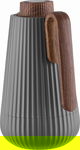 Glory Sumo Thermos, 1 liter, wooden handle, glass interior, push-button - dark gray wood finish product image 2