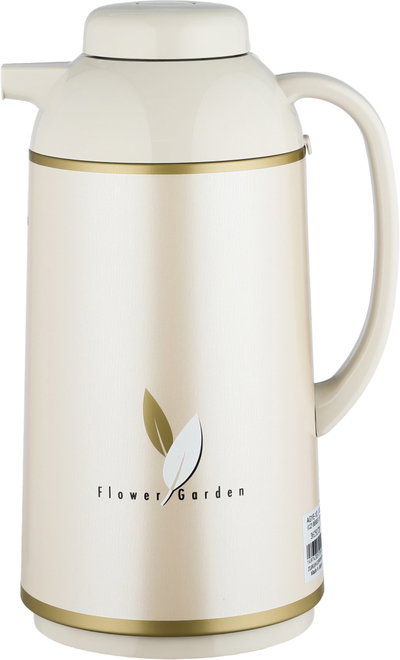 Abu Feel Japanese Stainless Steel Zogrishi Thermos, 1 Liter, Glass Inner Container, Push Button - Beige product image 2