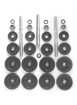 Kangaroo 1110085 Bar Weight Lifting Equipment, 120cm, 30kg - Black Silver product image 2