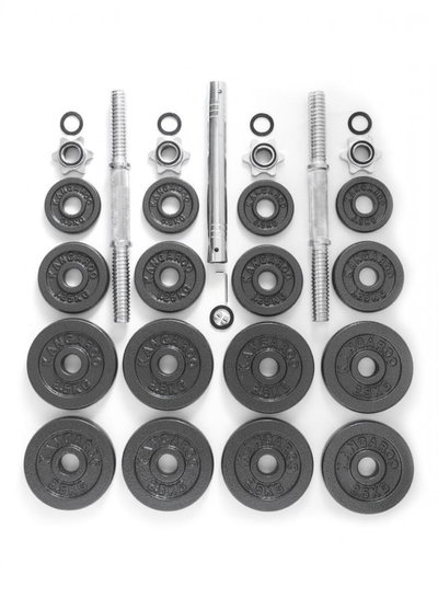 Kangaroo 1110085 Bar Weight Lifting Equipment, 120cm, 30kg - Black Silver product image 2