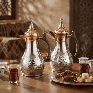 طقم ترامس هيلة السيف غاليري، قطعتين، 1.2/1.2 لتر، حافظة داخلية ستانلس ستيل، يد خشبي - فضي product image 2