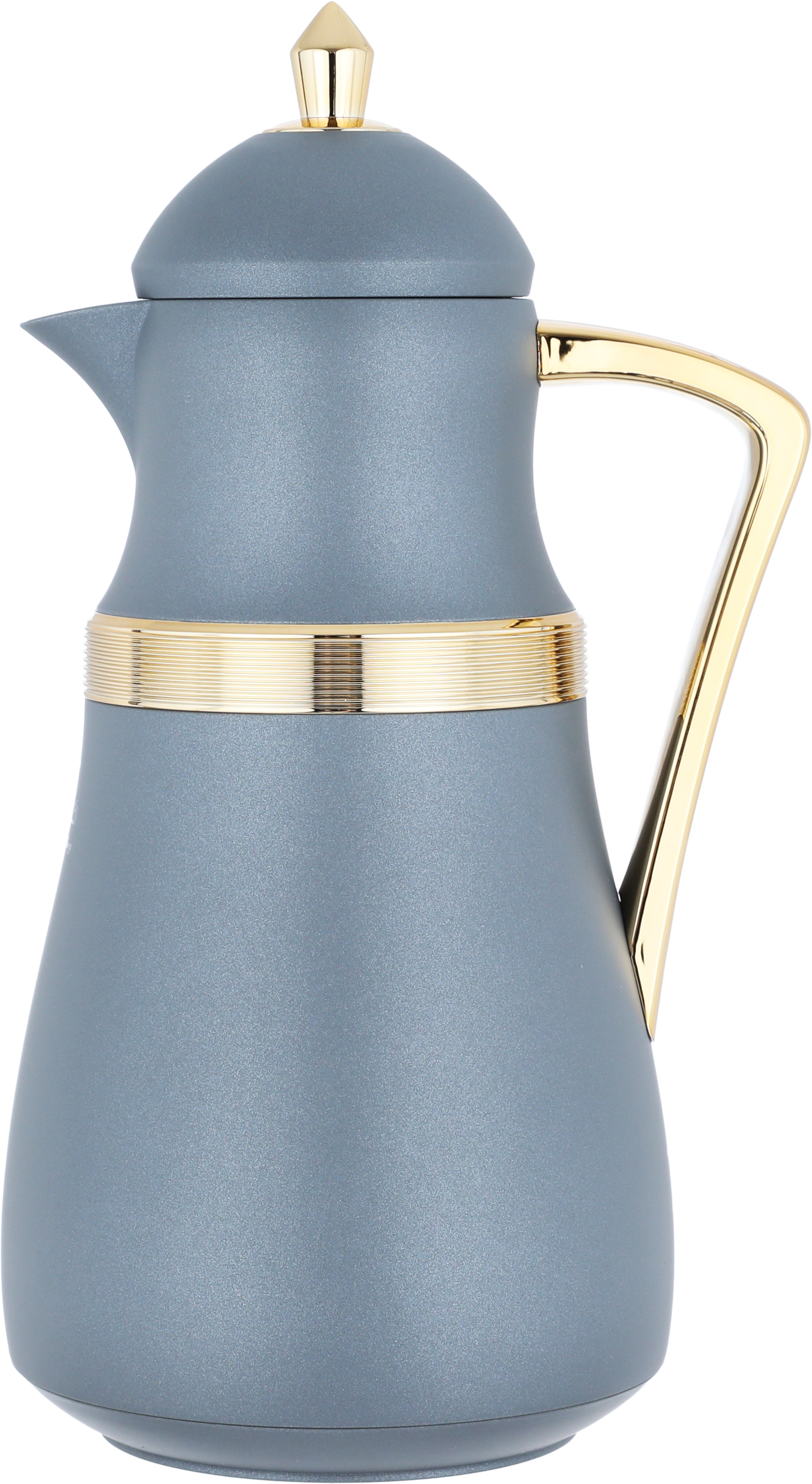 Al Saif Gallery Najd thermos set, 1 liter, thermal glass inner shell, plastic outer shell, 2 pieces - golden gray product image 6