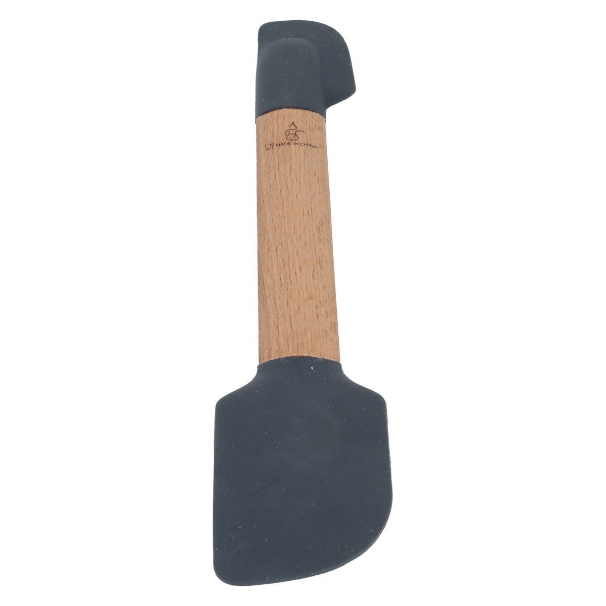 Alsaif Gallery Silicone Double Spoon, Wooden Handle - Black product image 2