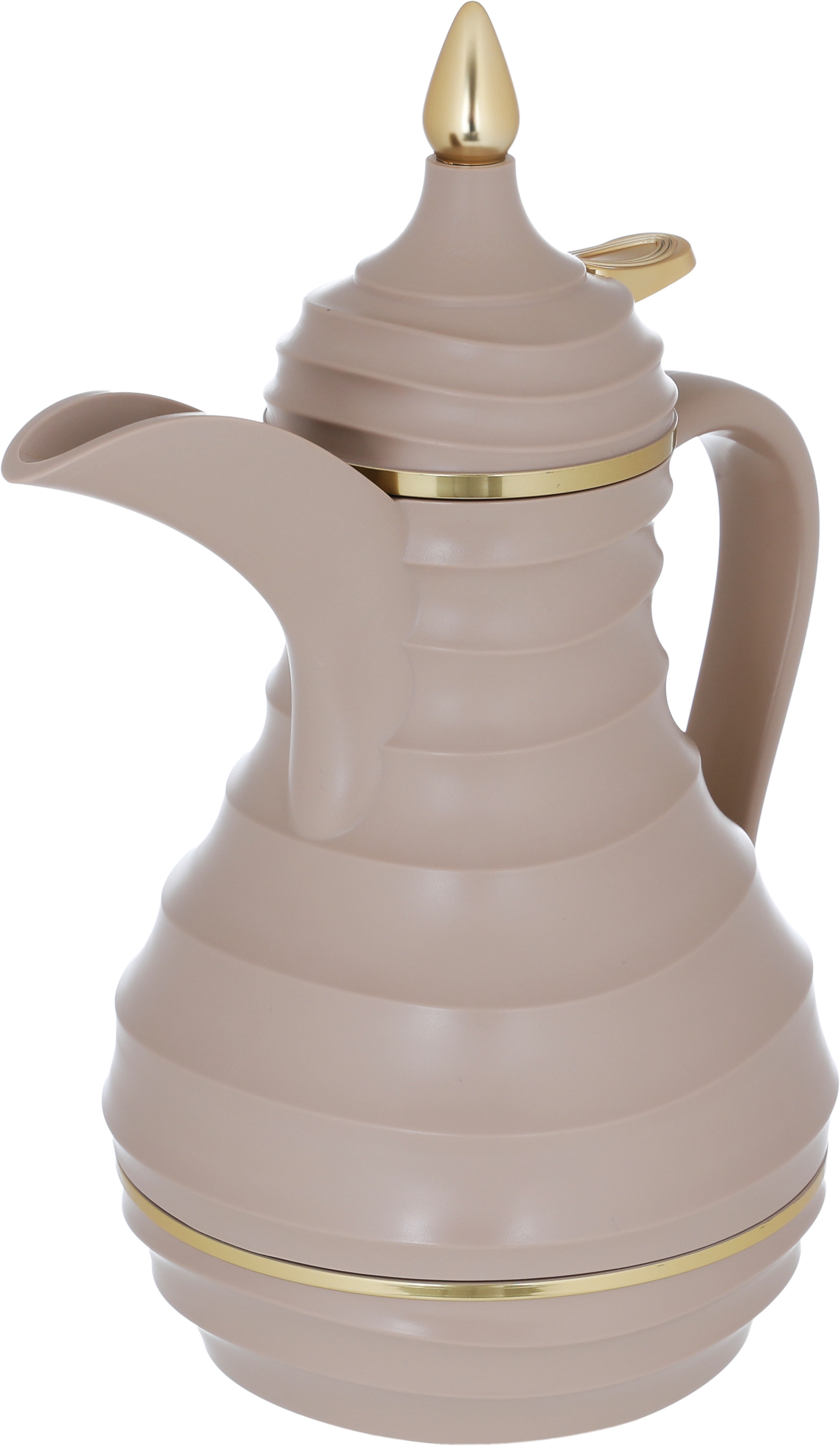 Al Saif Gallery Blanca thermos set, 1/0.75 liter, 2 pieces, thermal glass inner container, plastic outer shell - light brown product image 3