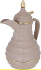 Al Saif Gallery Blanca thermos set, 1/0.75 liter, 2 pieces, thermal glass inner container, plastic outer shell - light brown product image 3