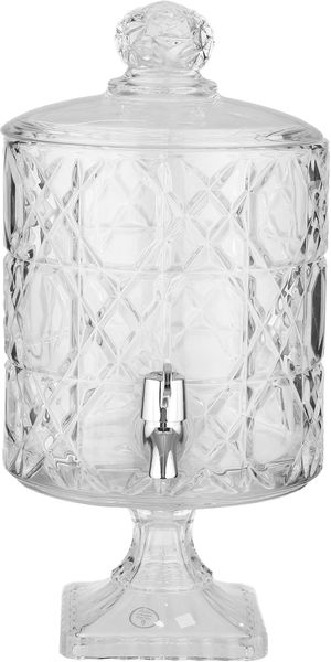 Al Saif Gallery Glass Drink Dispenser, 20x20x40 cm, Base, Lid - Transparent product image