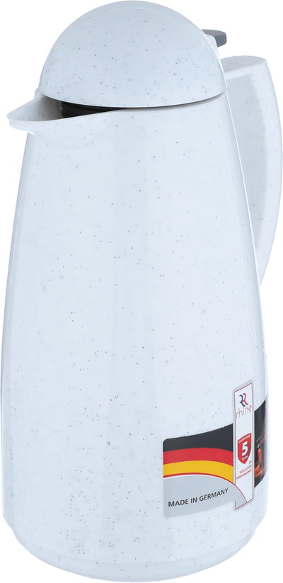 Thermos Rhine, 1 liter, thermal glass inner case, pressure switch - white product image 4