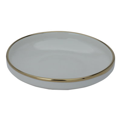 طقم سفرة بورسلان السيف غاليري، 16 قطعة، دائري، خط ذهبي - أبيض product image 3