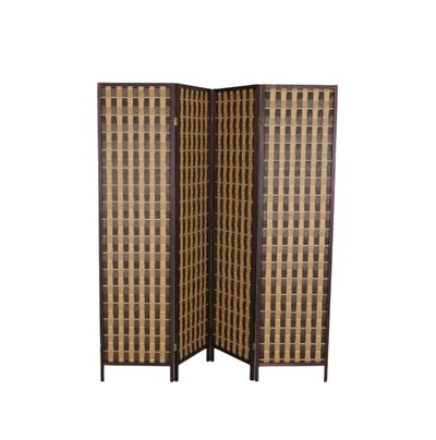 فاصل للغرف خشب الخيزران، 5×178×180 سم، 4 الواح - بني داكن product image 3