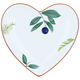 Al Saif Gallery porcelain dessert plate, 16 x 9 cm, heart, fruit pattern - white product image 2