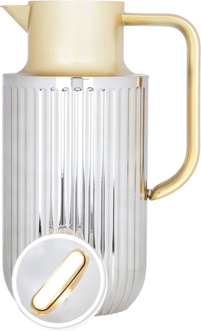 Everest Laura Thermos, Gold Handle, 1.6L, Heat-Resistant Glass Inner Material - Silver product image 4