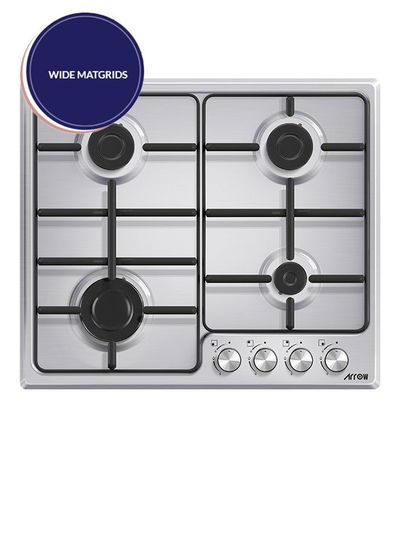 موقد غاز بلت ان ارو، 60 سم، 4 شعلات، RO-60BHGK - فضي اسود product image 5