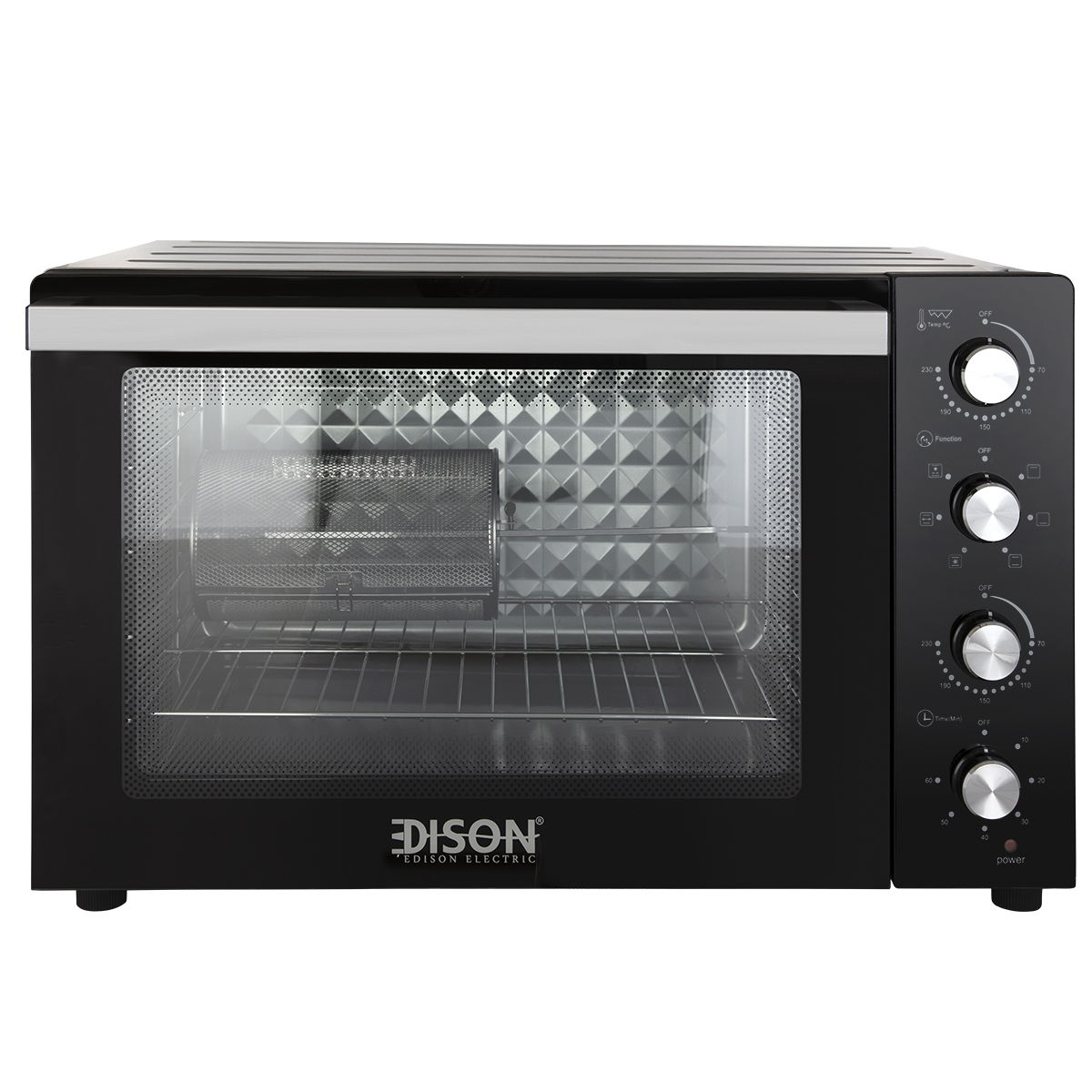 فرن كهربائي إديسون، دبل جلاس، 80 لتر - أسود product image 7