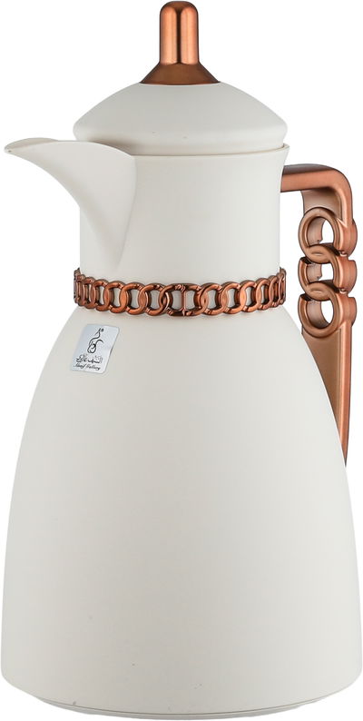 طقم ترامس بيان السيف غاليري، 0.7 / 1 لتر، 2 قطعة، حافظة داخلية زجاج حراري، يد نحاسي - أبيض مطفي product image 4