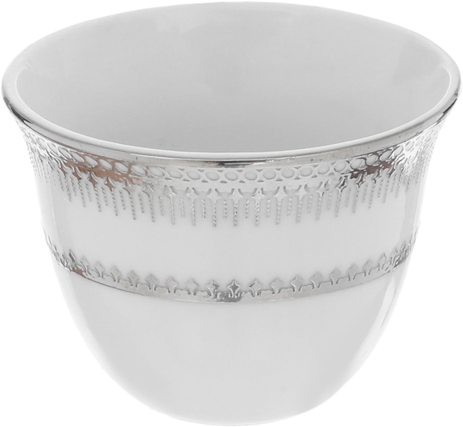 طقم سفرة بورسلان ريدج، 110 قطعة - ابيض فضي product image 6