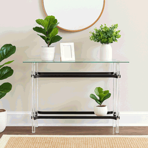 مدخل استقبال اكريليك زجاج، 80×140×40 سم - اسود شفاف product image