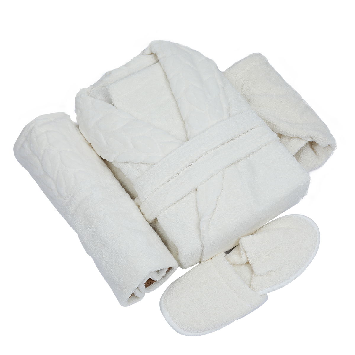 طقم روب حمام قطن مورا، إسباني، 12 قطع - بيج product image 2