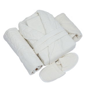 طقم روب حمام قطن مورا، إسباني، 12 قطع - بيج product image 2