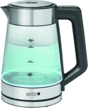 غلاية ماء كهربائية زجاج دوتس، 2200 واط، 1.7 لتر، مؤشر ضوئي، BBK2055GT - فضي product image