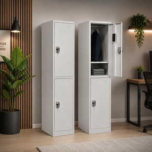 دولاب امانات حديد، 183×40×45 سم، 2 درفة - رمادي product image