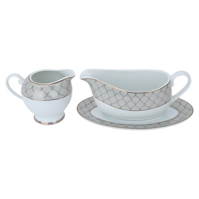 طقم سفرة بورسلان السيف غاليري، 81 قطعة، دائري - رمادي product image 9