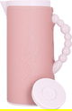 Al Saif Gallery Royal 7 glass thermos, 1 liter, with leather cover, glass inner shell, plastic outer shell - pink product image 4