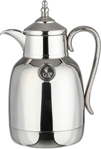 Lalooza Bran Thermos Set, 0.7/1 Liter, Glass Interior, Push-Button Lid - Shiny Silver product image 6