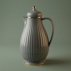 Elegance Savannah Thermos, 0.6L, Glass Inner Carrier, Plastic Outer Body - Dark Grey product image