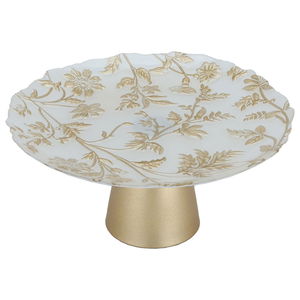 Al Saif Gallery Glass Serving Stand, 28X28X12 Cm - Pearly White product image 2