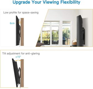 حامل تلفزيون حائط معدن فيسيو، 26-65 بوصة، VBT2665 - اسود product image 2