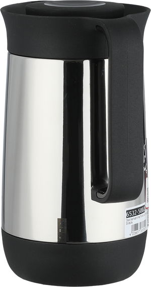 ترمس الماني هليوز، 0.6 لتر،حافظة داخلية زجاج، خدمة ذاتية - أسود فضي product image 2