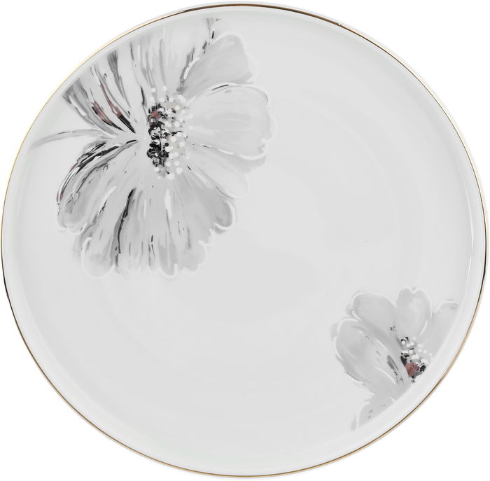 Alsaif gallery Porcelain Dinner Set, 24 Pieces, Round Shape with Floral Pattern - White and Blue product image 4