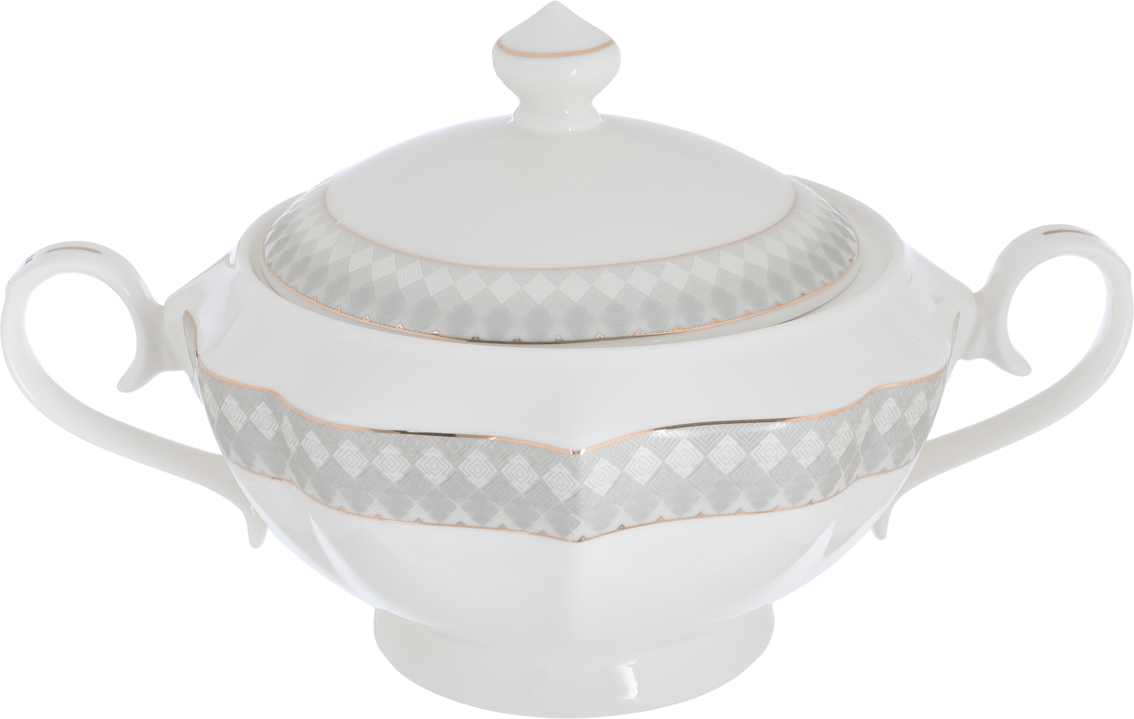 Victoria Al Saif Gallery porcelain dining set, 65 pieces, pattern, gold-white line product image 7