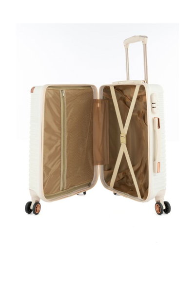 طقم شنط سفر ABS ليمرا، 5 مقاسات، 4 عجلات، زاويه 360 درجة، LMA-1464 - بيج ذهبي product image 5