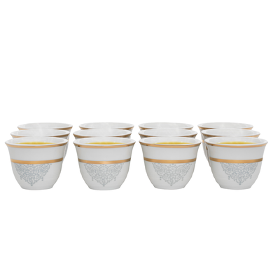 طقم فناجين قهوة بورسلان السيف غاليري، 12 قطعة - أبيض product image 1